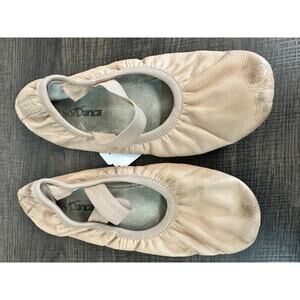 Dance Ballet Shoes SoDanca Youth 3.5B Pull On Leather Single Strap Full Sole